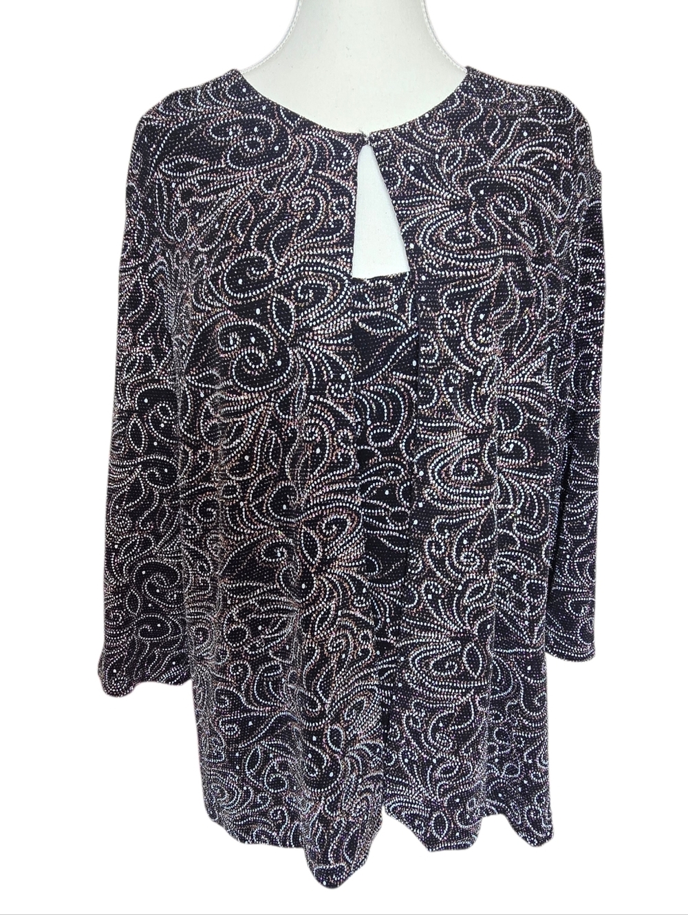 NWT Alex Evenings 2 Piece Formal Wear Artistic Sparkle Cardigan Tank 1X MSRP$149